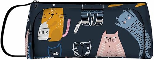 Nicokee Estuche para lápices de acuarela de cereza para mujeres y hombres, bolsa de cosméticos tropical de hojas de frutas, color rojo, verde,