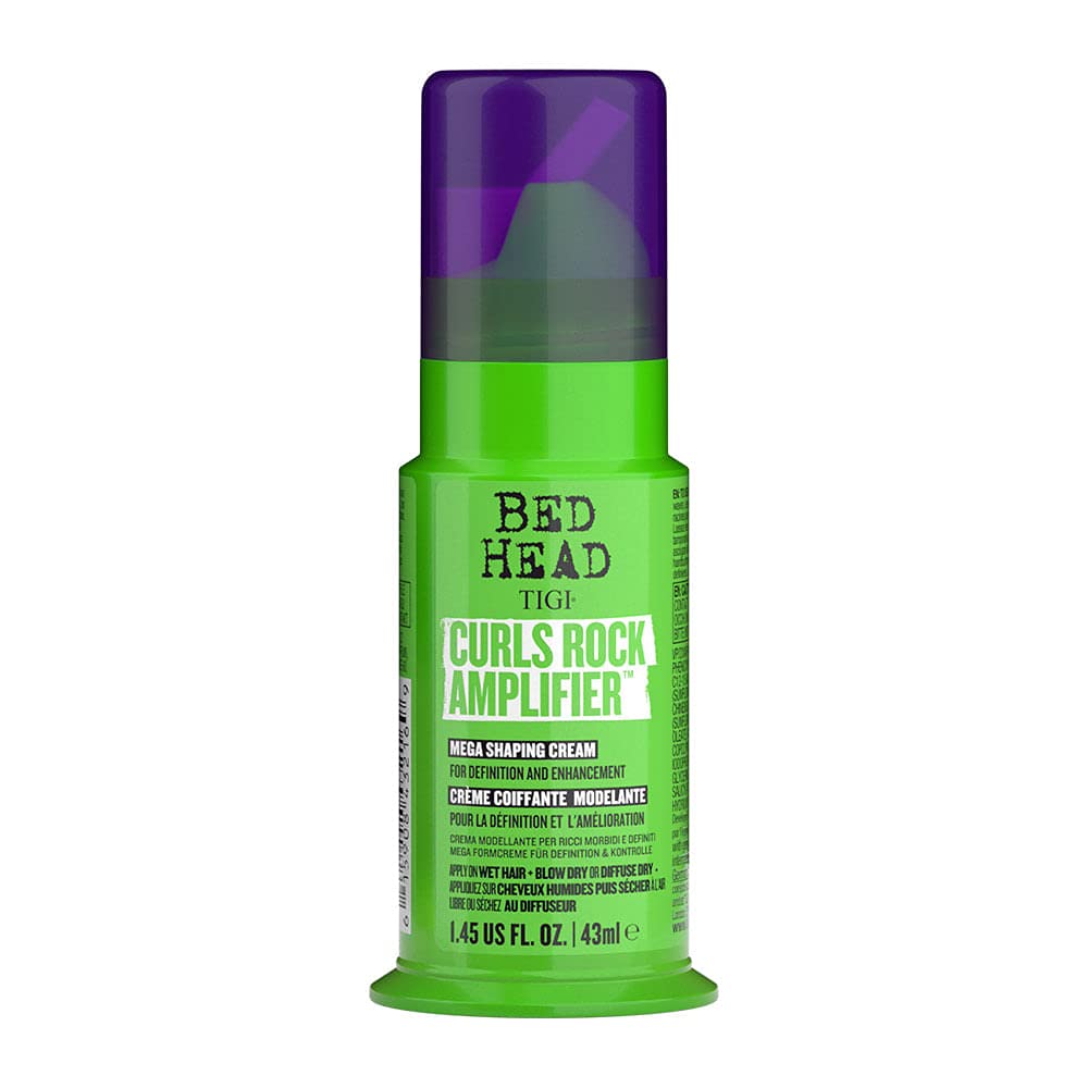 Bed Head by TIGI Curls Rock Amplifier Curl Cream for Definition and Enhancement of All Curly Hair Types, Travel Size, 1.45 fl oz