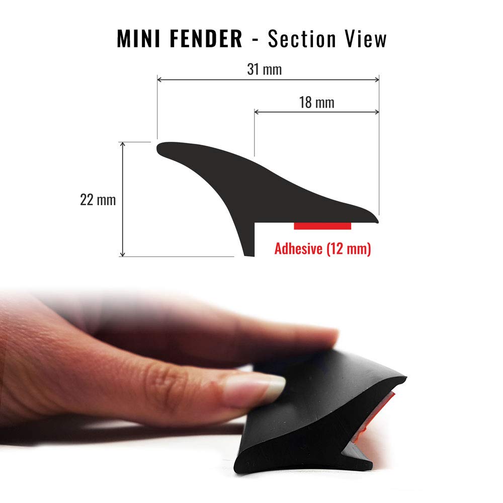 Quattroerre 12290 Wheel Trims Mudguards with 3M Double-Sided Adhesive