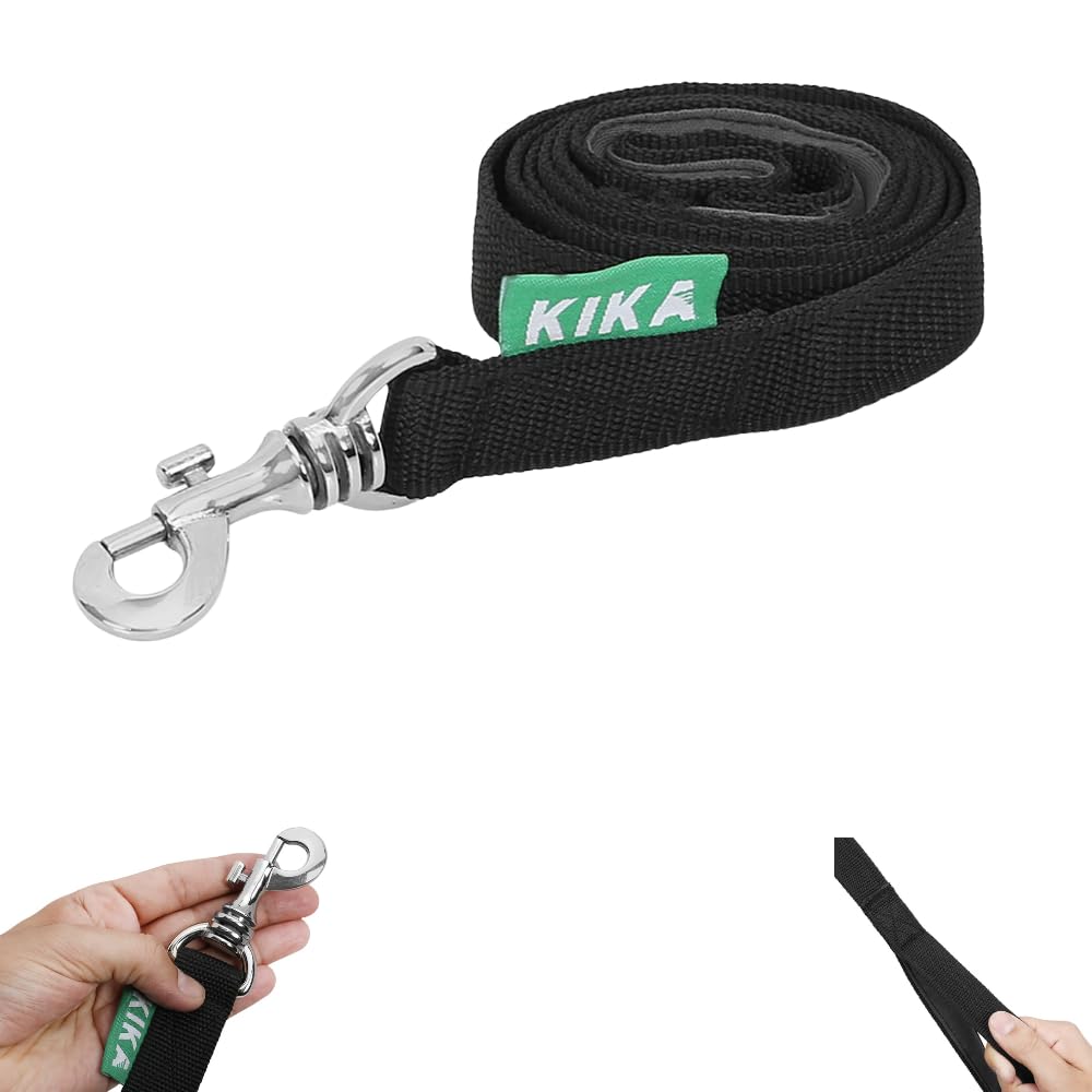KIKA Pets Nylon Dog Leash - Strong, Durable, Traditional Style Leash with Easy to Use Bolt Snap - 1 in. x 5 ft., Black (B0D49L7B2X) Amazon Price History, Amazon Price Tracker