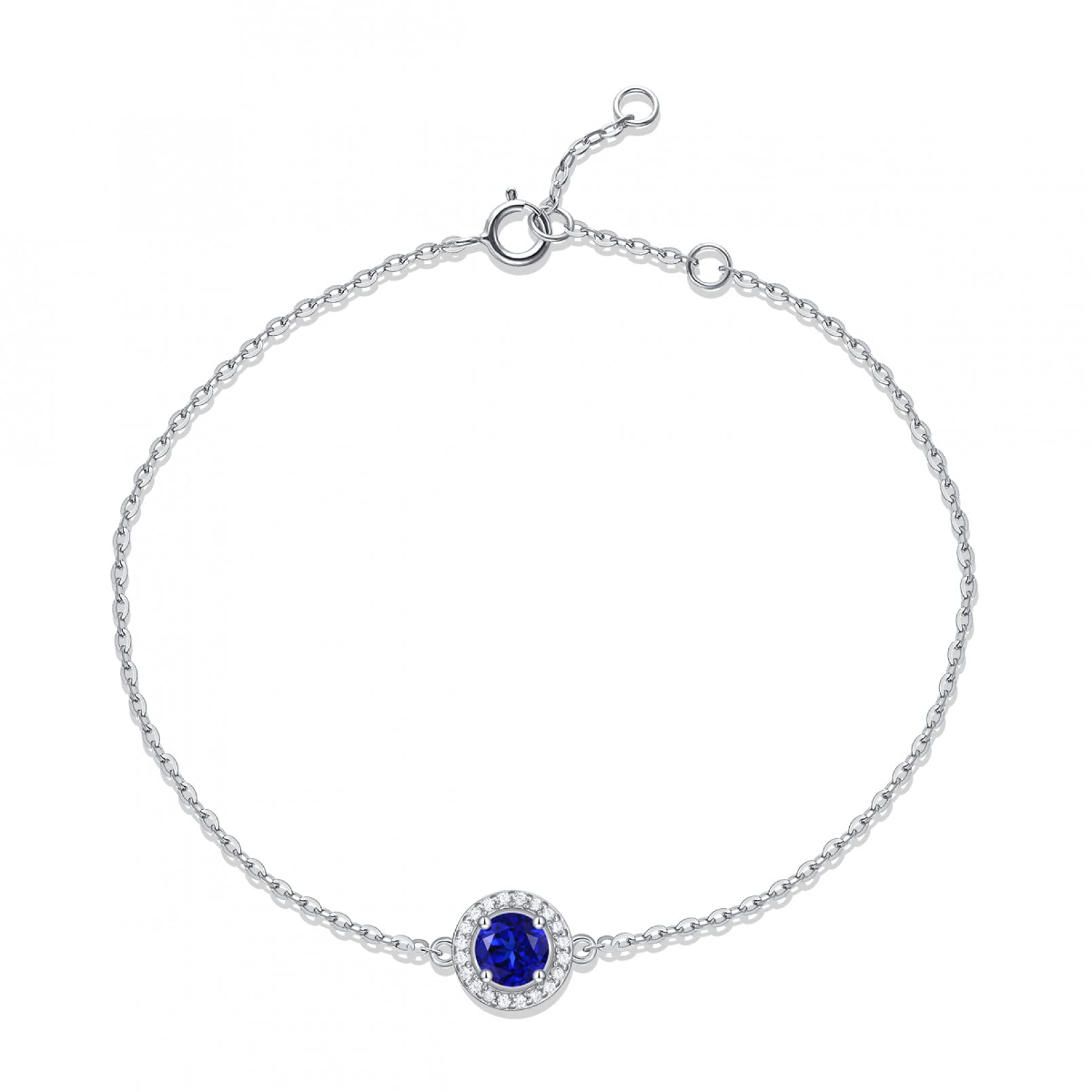 Damenarmband 925 Sterling Silber Armband Damen Saphir Modernes Design Armband Damen Exquisiter Schmuck
