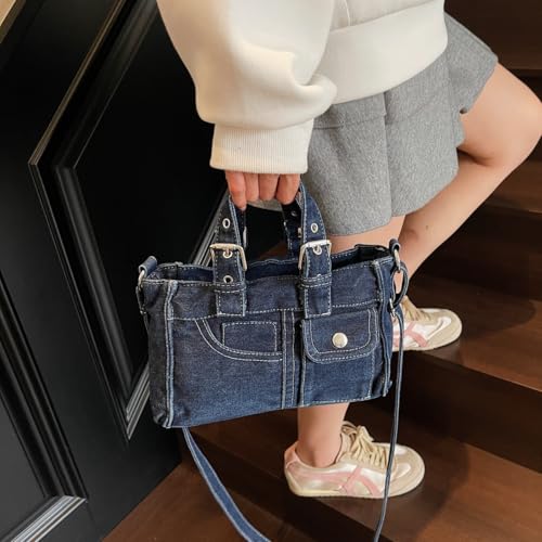 Bolso Tote de mezclilla pequeño para mujer miniatura 4