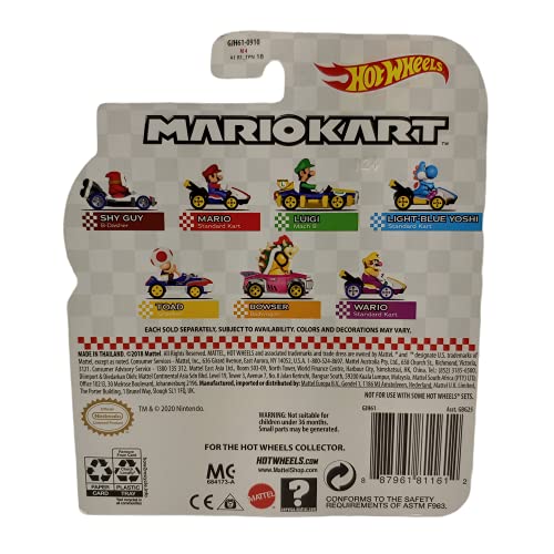 Vehículo a escala 1:64 Hot Wheels Mario Kart Shy Guy miniatura 2
