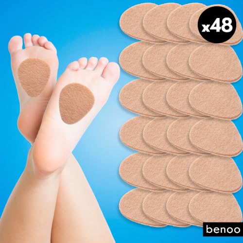 Image of benoo Felt Metatarsal Pads for Women (48 Pads) Ball of Foot Pain Cushions