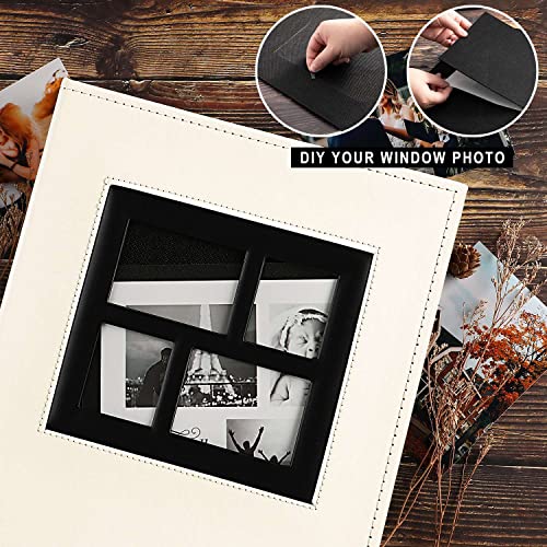 Image of Ywlake Photo Album 4x6 500 Pockets Photos, Extra Large Capacity Family Wedding Picture Albums Holds 500 Horizontal and Vertical Photos Beige