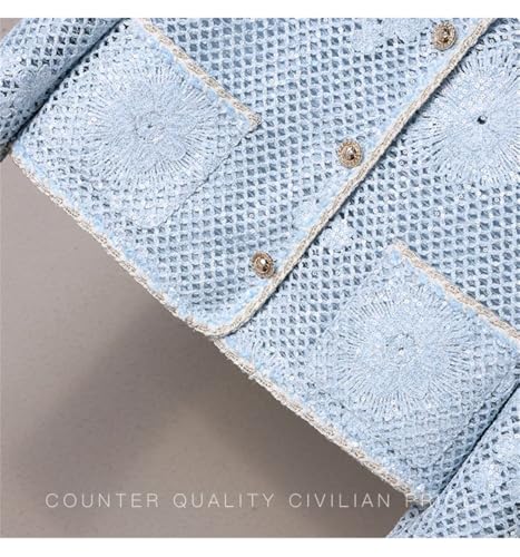 Women's Spring Long-Sleeved Single-Breasted Jacket Elegant Two-Piece Skirt Set3