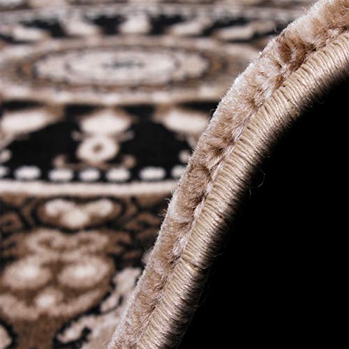 Paco Home Teppich Klassisch Gemustert Kreis Ornamente in Braun Beige Schwarz Meliert, Grösse:80x150 cm – Bild 5