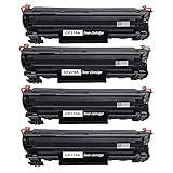 Garantía de 12 meses ECS Cartucho de tóner compatible para HP LaserJet Pro M12, M12a, M12w, MFP M26a, MFP M26nw CF279A (negro, 4 unidades)