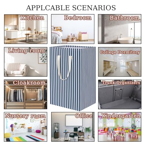 Image of Waterproof Laundry Hamper 75L Collapsible Laundry Basket Extended Cotton Handle Laundry Bag Large Clothes Storage Toy Organization for Bathroom Bedroom Laundryroom College Dorms