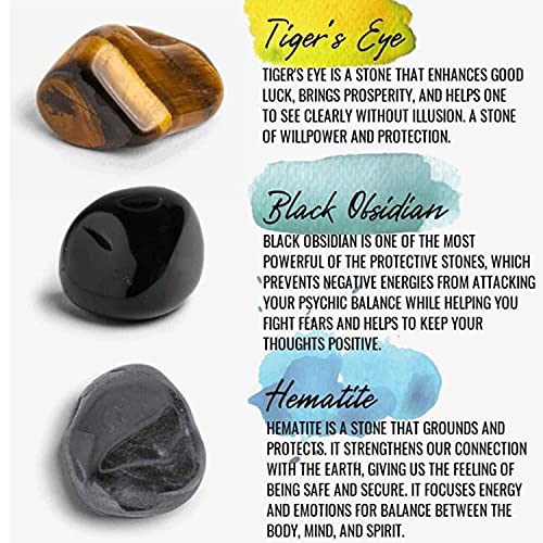 Hion Triple Protection Bracelet - For Protection - Bring Luck And Prosperity Energy Healing Bracelet Relief Hematite Bracelet Set Tiger Eye Bracelet For Men Women — view 3