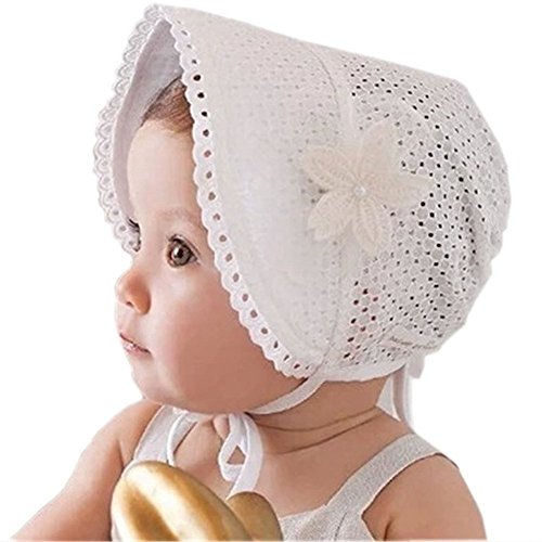 SAMGU Bébé Fille Bonnet Princesse Dentelle Fleur Creux Chapeau Mignon Chapeau 3-24 Mois