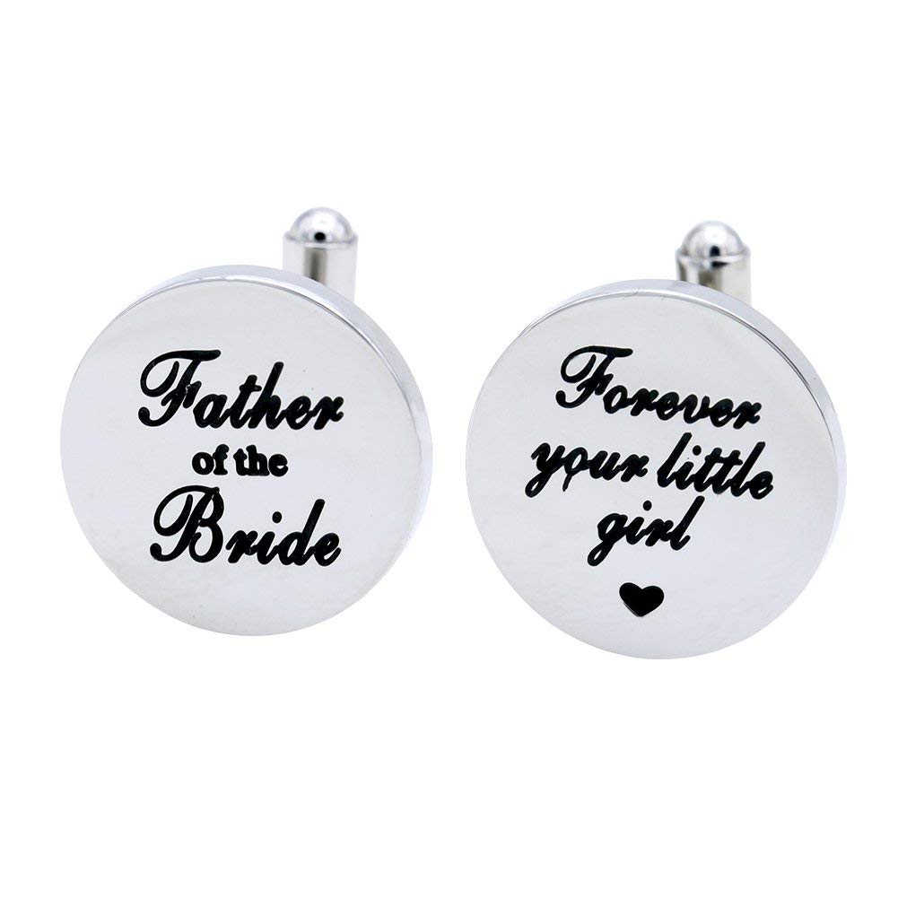 Melix Home Regalos para Él Padre de la Novia Gemelos Forever Tu Niña de Acero Inoxidable Gemelos Regalo para Papá de Hija