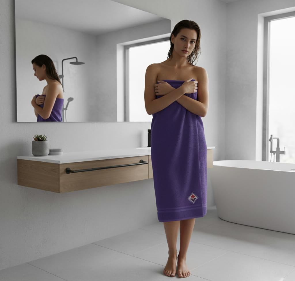 Only4fan Toalla de algodón ACF Fiorentina, 90 x 170 cm
