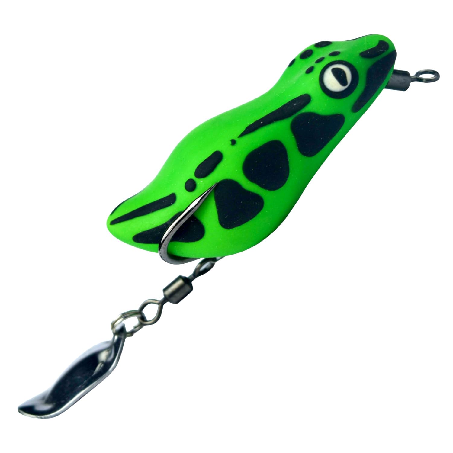 Crown Hand-Made Green Frog Lure 4.5CM 6g-8g– Weedless Topwater Bait for Snakehead & Murrel - Realistic Soft-Body Floating Natural Rubber Fishing Lure-image-40