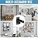 Thyle 12 Pack Gridwall Mount Brackets Metal Double Hook with Screws Wire Grid Panel Hooks Accessories for Warehouse Clothing Store Shop Cloakroom Retail Display Garage Office Wall Organization