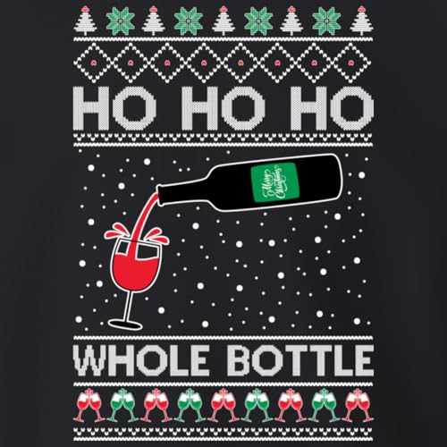 "Ho Ho Ho Whole Bottle Ugly Christmas Sweater Sweatshirt – Your Ultimate Choice for Holiday Humor!2
