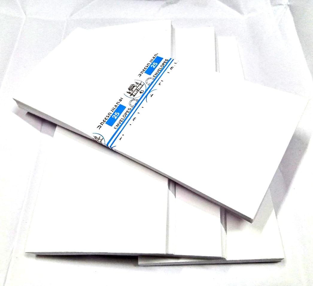 ARETOR Envelop Letter Size 9X4 Inch Envelopes For Corporate 120 gsm Pack of 50
