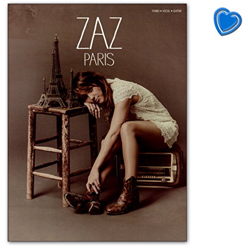 Zaz Paris - Songbook für Gesang, Klavier, Gitarre mit bunter herzförmiger Notenklammer - Verlag: Wise Publications AM1010790 9781783059980