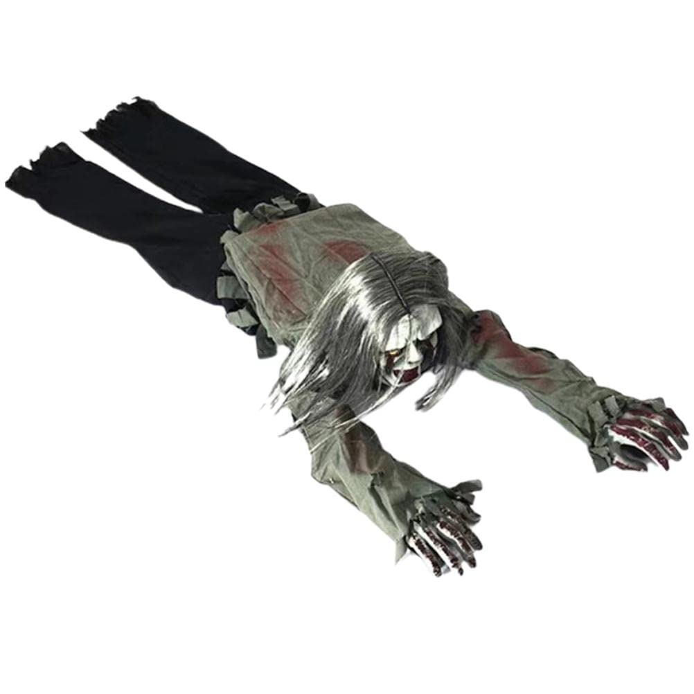 Gonetre Fantasma Zombi Strisciante Elettrico di Halloween, Decorazioni (A)