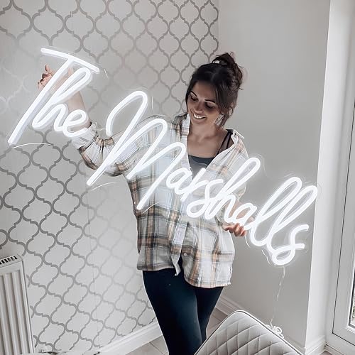 Custom Neon Sign – Personalized LED Light Sign for Wedding Name o...