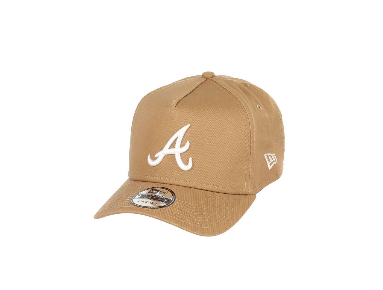 New Era Unisex Atlanta Braves #31414 Atlanta Braves Mlb Khaki 9Forty A-Frame Snapback Cap