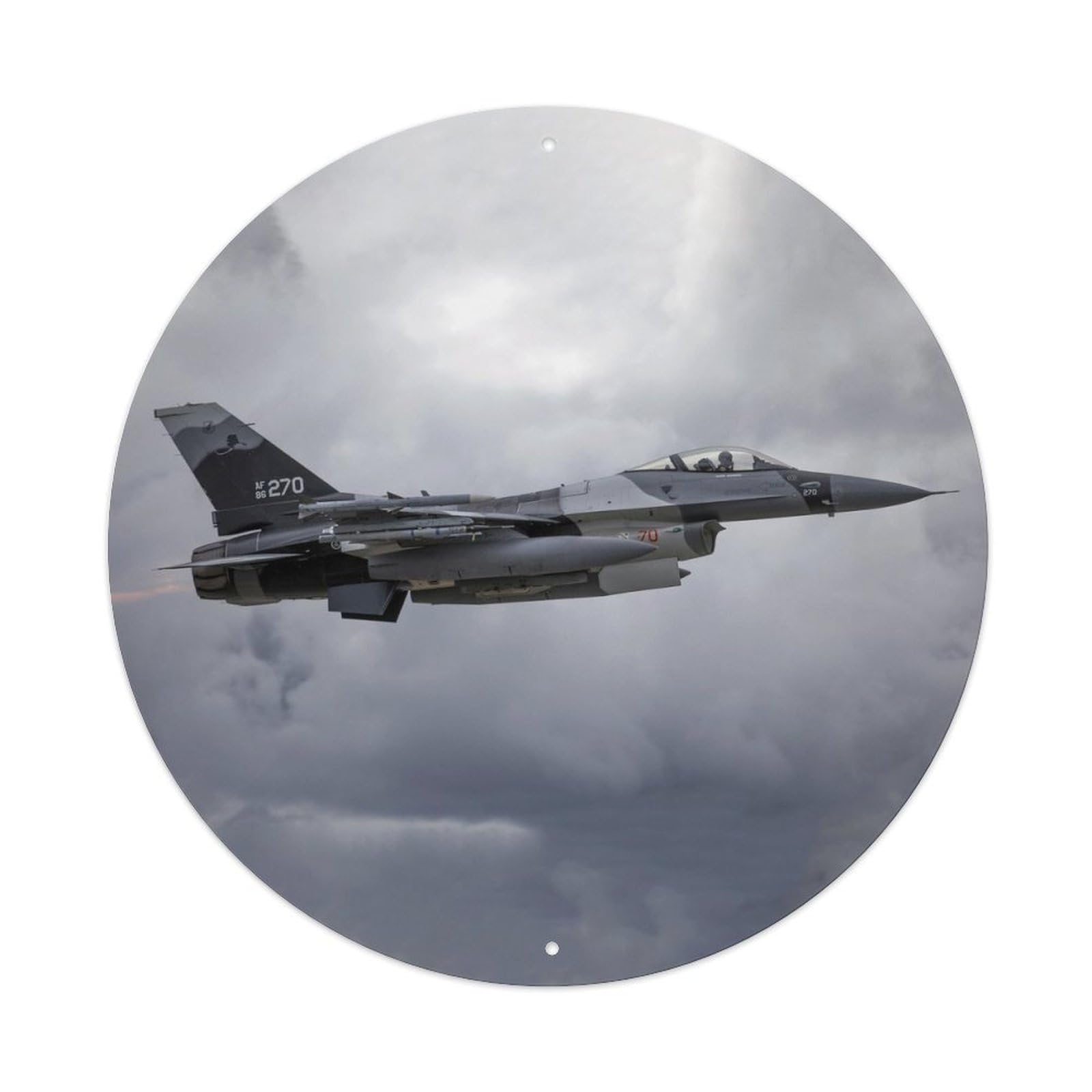 Olyhtr 8X8inch Classic Style F-16 Fighting Falcon Military Fighter Aircraft Retro Metal Tin Sign