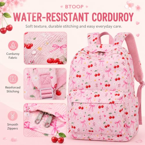 Image of BTOOP School Backpack for Teens Large Cute Bookbag Lightweight 15.6 inch Laptop Bag for Girls Women Casual High School College