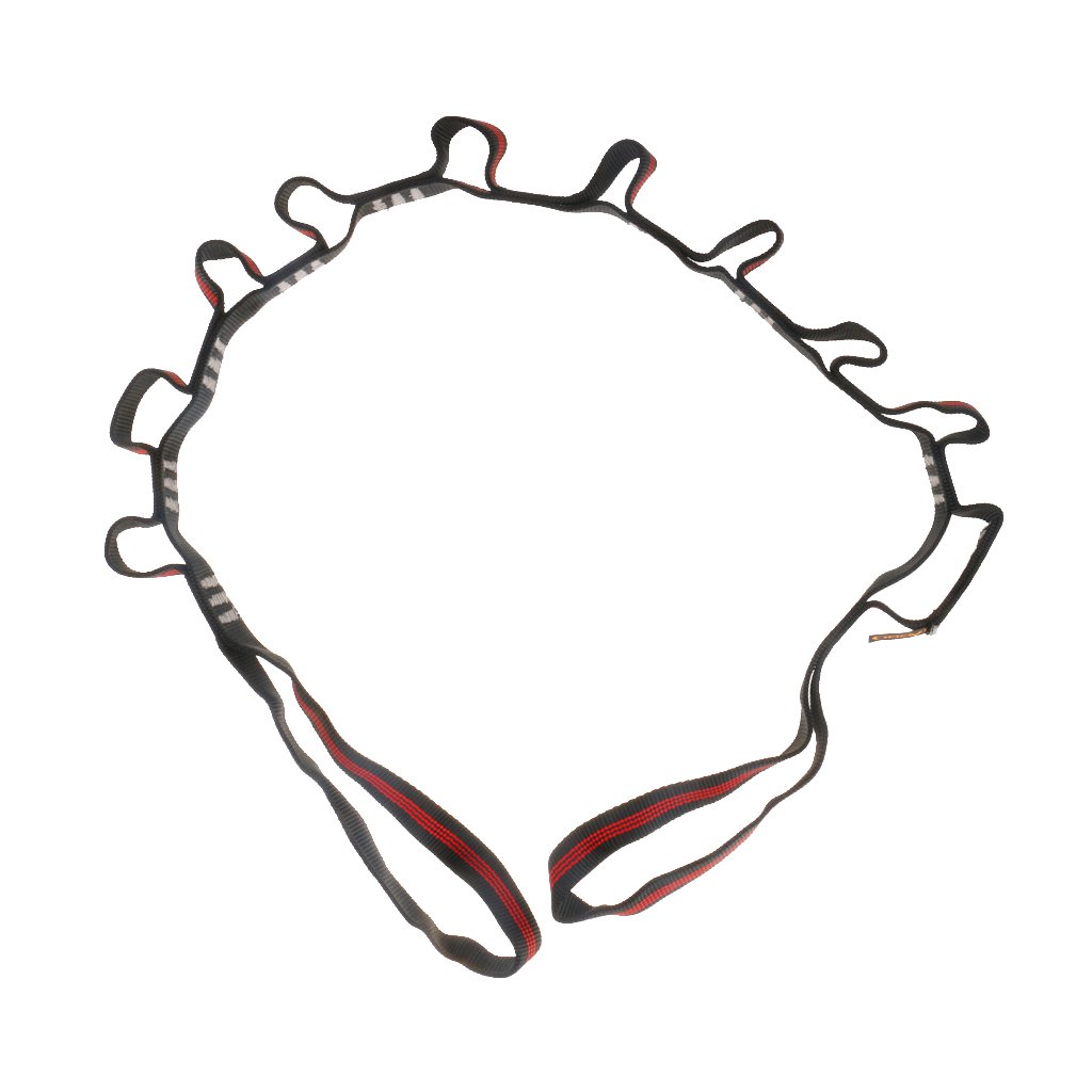 Generic 110/140/180cm Pro Yoga Climbing Loop Daisy Chain Sling Quickdraw Rappelling Gear - 110CM