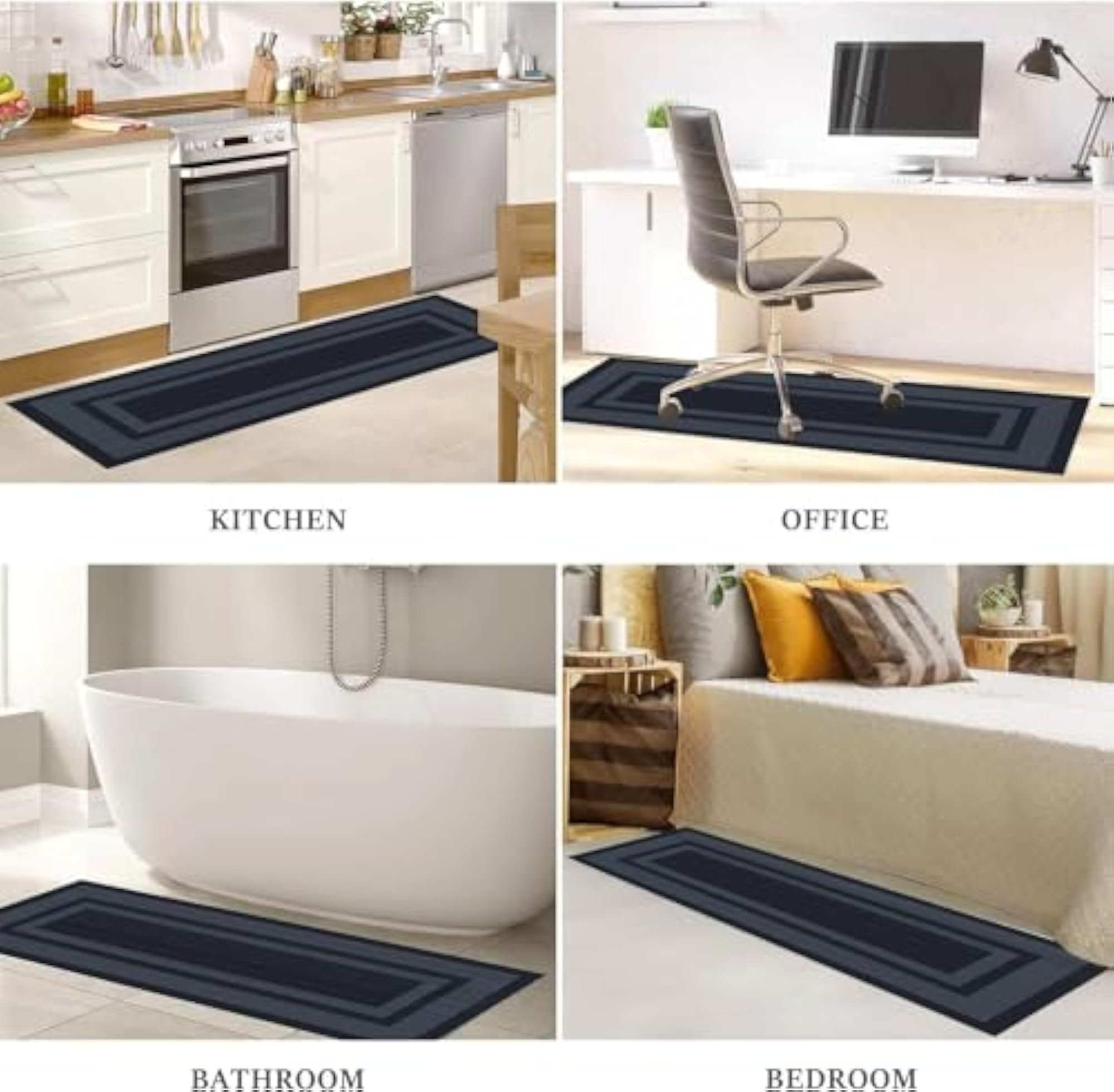 Kitchen Rugs and Mats Sets of 2 Pieces