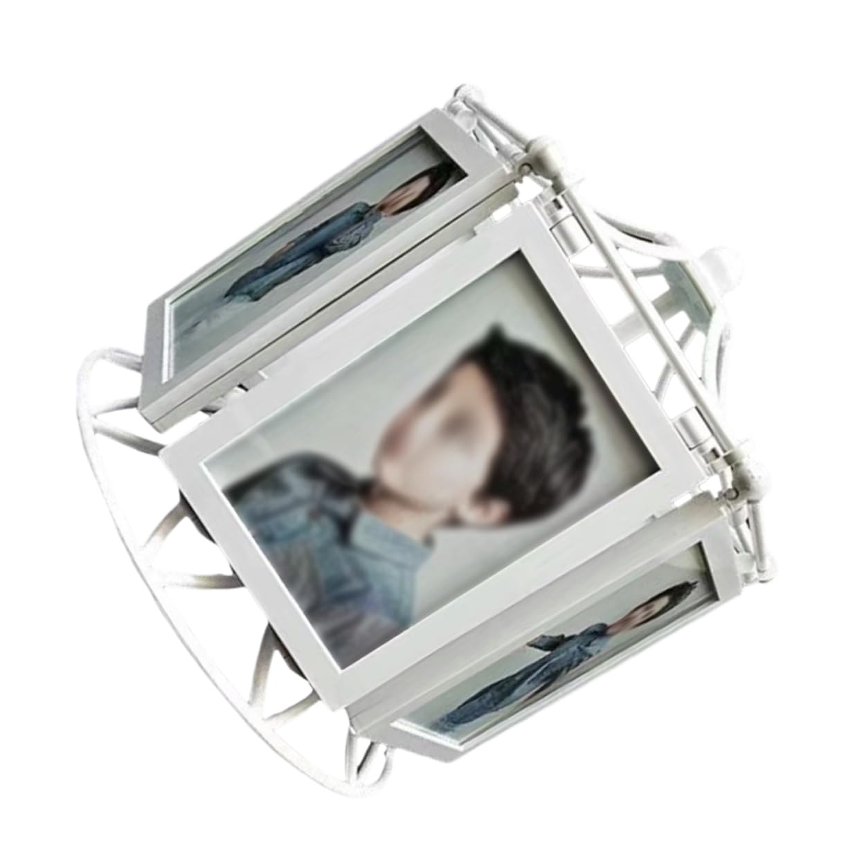 Cadre photo pivotant 5 pouces rotatif Ciieeo avec roue musicale pour fête