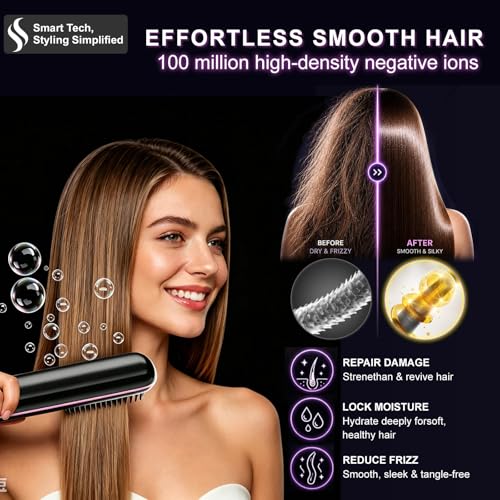 Cepillo de cabello cerámico recargable sin cable miniatura 3