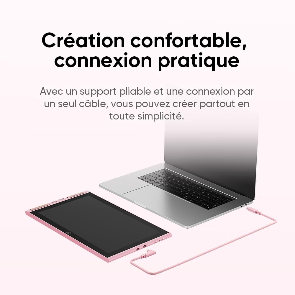 XPPen Artist 12 3rd Tablette Graphique avec Écran 11.9 Pouces - Rose | X4 Stylet Avancé | 16384 Niveaux | Écran Anti-reflet | Portable et Léger | Compatible Multi-systèmes | Design Rose Élégant