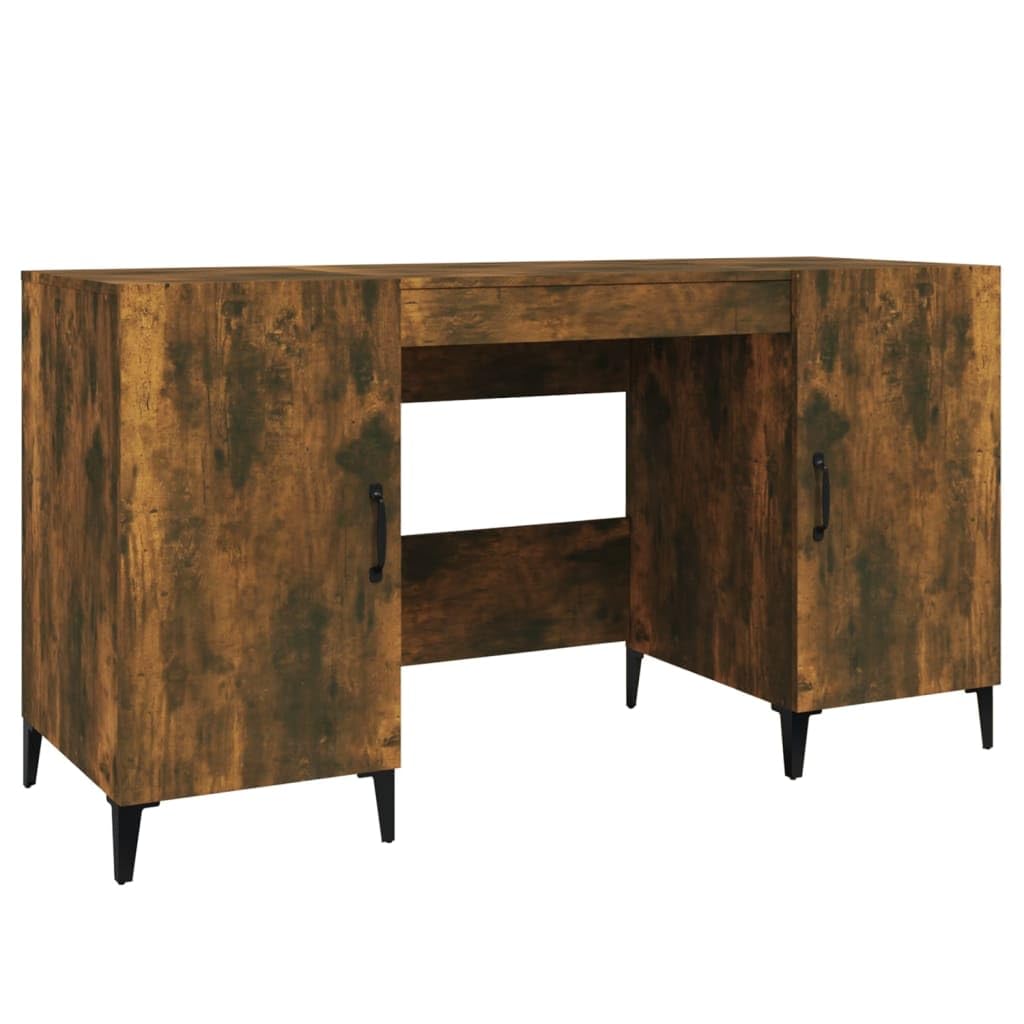 Scrivania con incenso, 140 x 50 x 75 cm, in legno di legno, tavolo da lavoro, scrivania ad angolo, per ufficio, studio, camera da letto, soggiorno A2