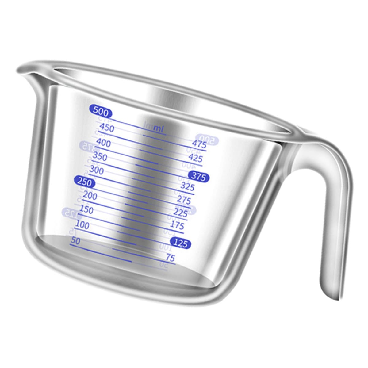 Hitzebeständiger Glas Messbecher mit Klarer Skala Spülmaschinenfest Präzises Dosieren Schmaler Ausguss für Fließenden Flüssigkeitsaustritt für Küche Backen und Kaffeezubereitung