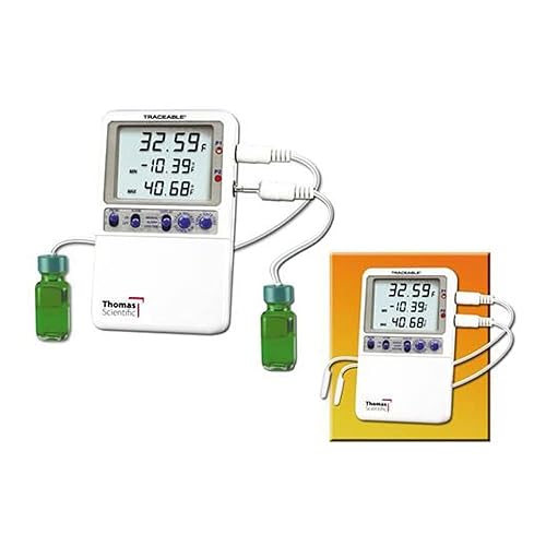 Thomas - 4239 Traceable Hi-Accuracy Refrigerator Thermometer, with 2 Bottle