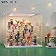 Nonemey Acryl Vitrine Schaukasten mit led 2/3/4/5/6 Stufen Display Case Box für Modellautos Figuren Collectibles (Weiß 5 Stufen 31.5x31x30cm)