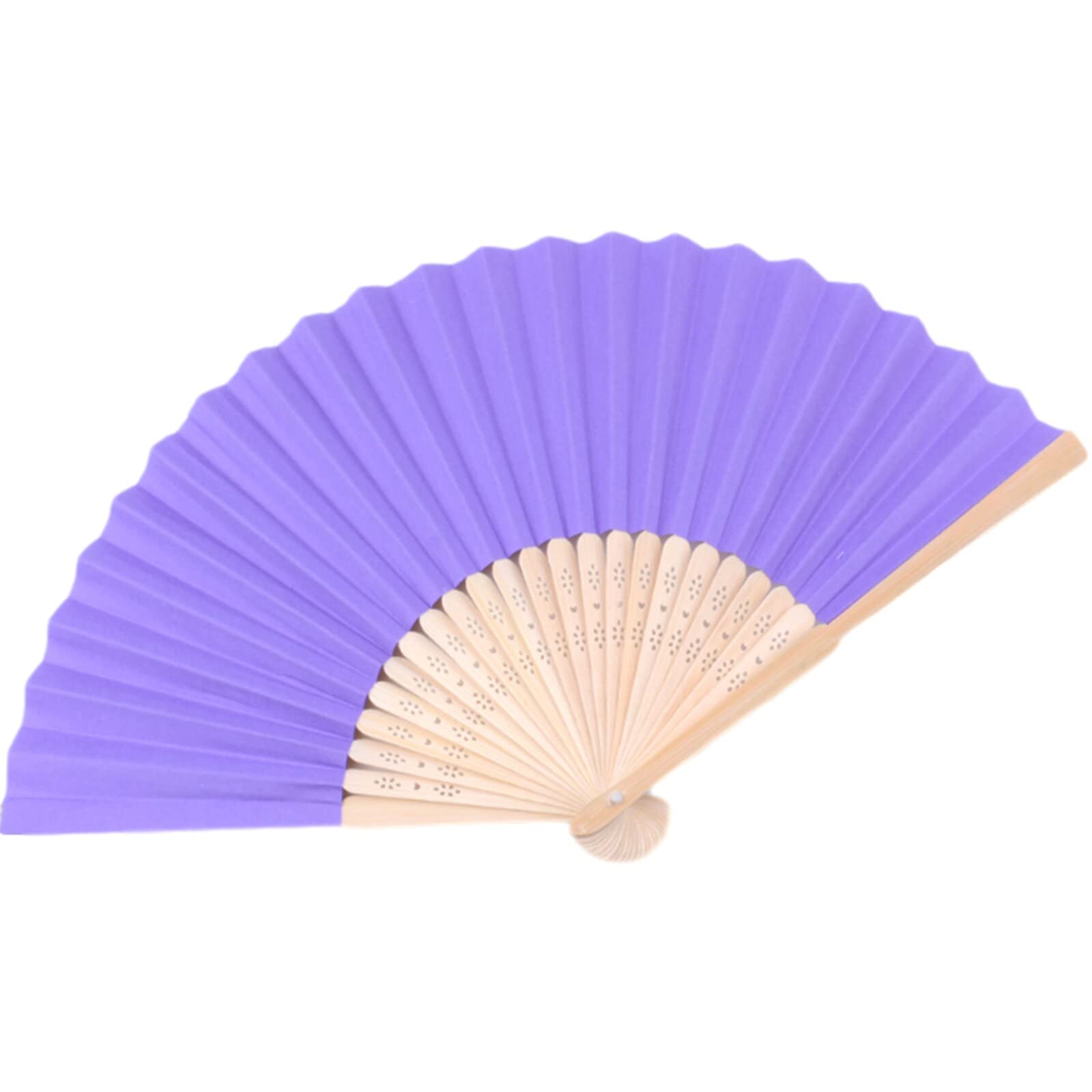 NZPOST Folding fan 1pcs 21cm Hand Painted Folding Paper Fan Portable Party Hand Dancing Fan Lace Silk Hand Held Solid Color Fan s Chinese Decor fan ()