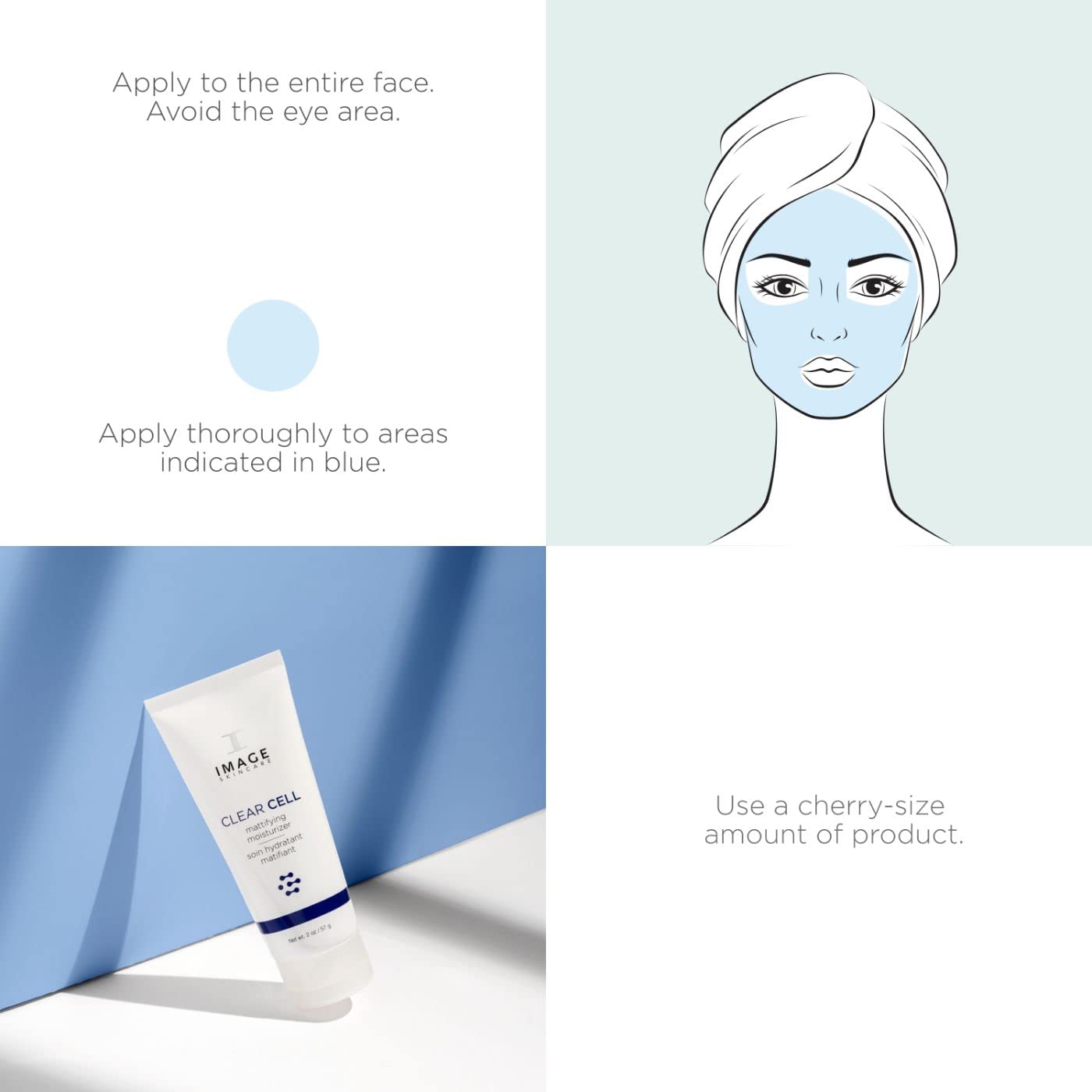 IMAGE Skincare, CLEAR CELL Mattifying Moisturizer, Facial Lotion Hydrates Oily Prone Skin, Removes Excess Shine, 2 oz