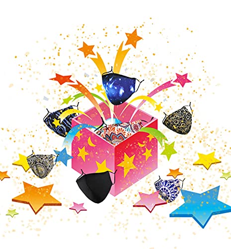 Washable Reusable Black Cloth Face Mask Masks Women Men, 56 Pcs Mascarillas Mascaras Facemasks, Adjustable Breathable Cotton Adult Kitsch Madks, 3 Ply Layer Fabric Breathe Easy Sport Athletic Facemask