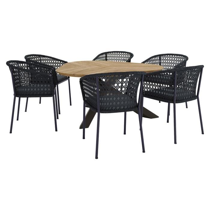 OUTLIV. Zui Gartenmöbel-Set, 150x160x76cm, mit Rückenlehne, Charcoal