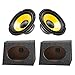 BBTO 2 Pcs Angled Style Car Audio Speaker Box 6 x 9 Inch Car Audio Enclosures Sturdy Constructed Truck Speaker Box for Home Vehicle Subwoofer Sound Supplies(8.25 x 5 x 12 Inch)