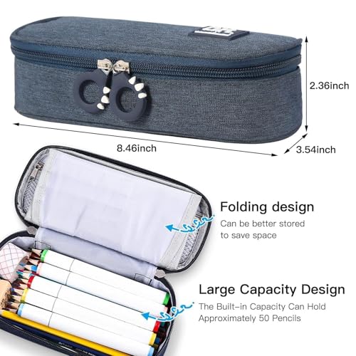 Image of DEOXY Large Cepacity Pencil Pouch Aesthetic Pencil Case for Girls Large Capacity Best Thing to Put Pen Pencil Sharpener Rubber, Best Gift for Girl's (KQ-0818-PK)