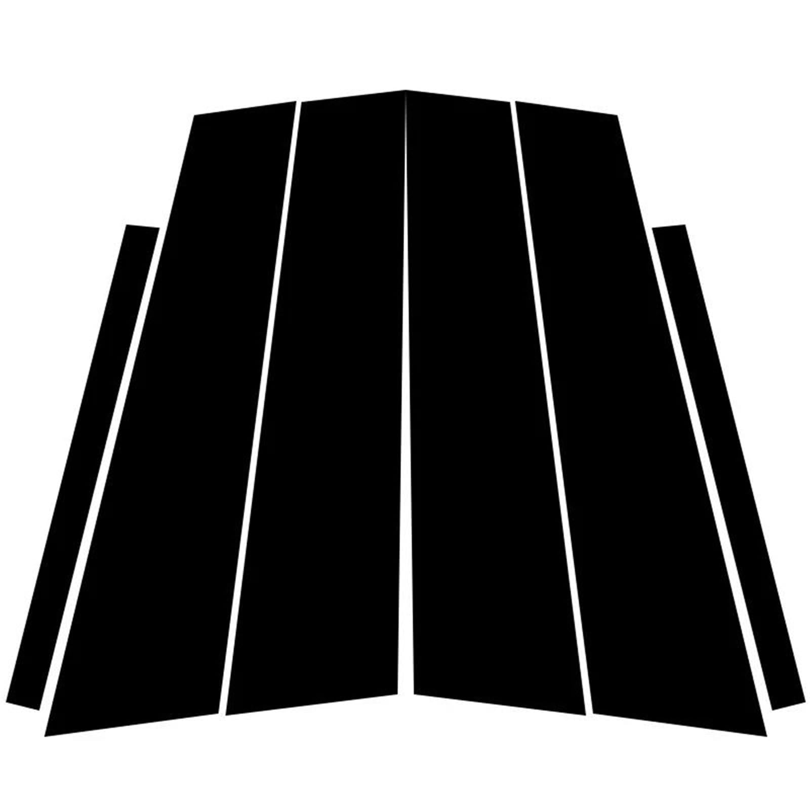 for VW for Golf 5 MK5 GTI Door Window Pillar Cover Trim Sticker Car Styling Carbon Fiber Sticker ATGCBCAUF(Glossy Black)