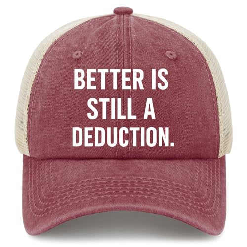 Rogany Better is Still a Deduction Sun hat Cycling caps for Men Deep Rose