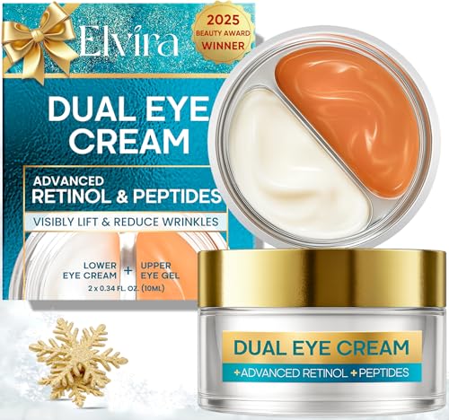 Elvira Dual Eye Cream for Dark Circles, Puffiness, Eye Bags, Wrin...
