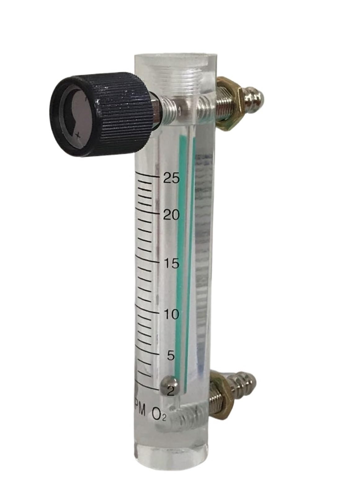 QfUxYYSLD Flow Meter Flowmeter Countor Indicator O2 with Valve Brass Connector 0.1Mpa 2-25L/Min Height 116mm