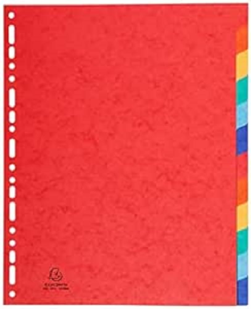 Intercalaires nature future carte lustree 400g 12 positions - a4 maxi