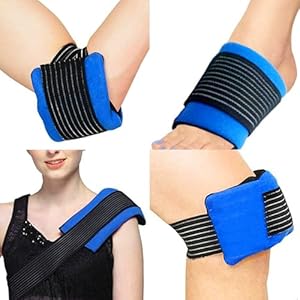 SENLINLIN 3 in1 Gel Ice Packs for Sports Injuries, Reusable Hot and Cold Therapy Gel Wrap, Ajustable Cold Compress Wrap Heat and Ice Packs, Instant Ice Pack for Rapid Cool, Joint and Muscle Pain