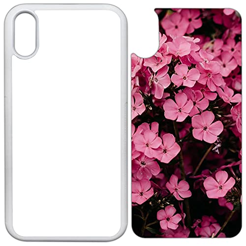 [10 Pack] Innosub Sublimation Phone Cases Compatible with iPhone XR - Rubber White Blank Dye Cases and Aluminum Inserts for Dye Sublimation/Printable Phone Cover Blanks