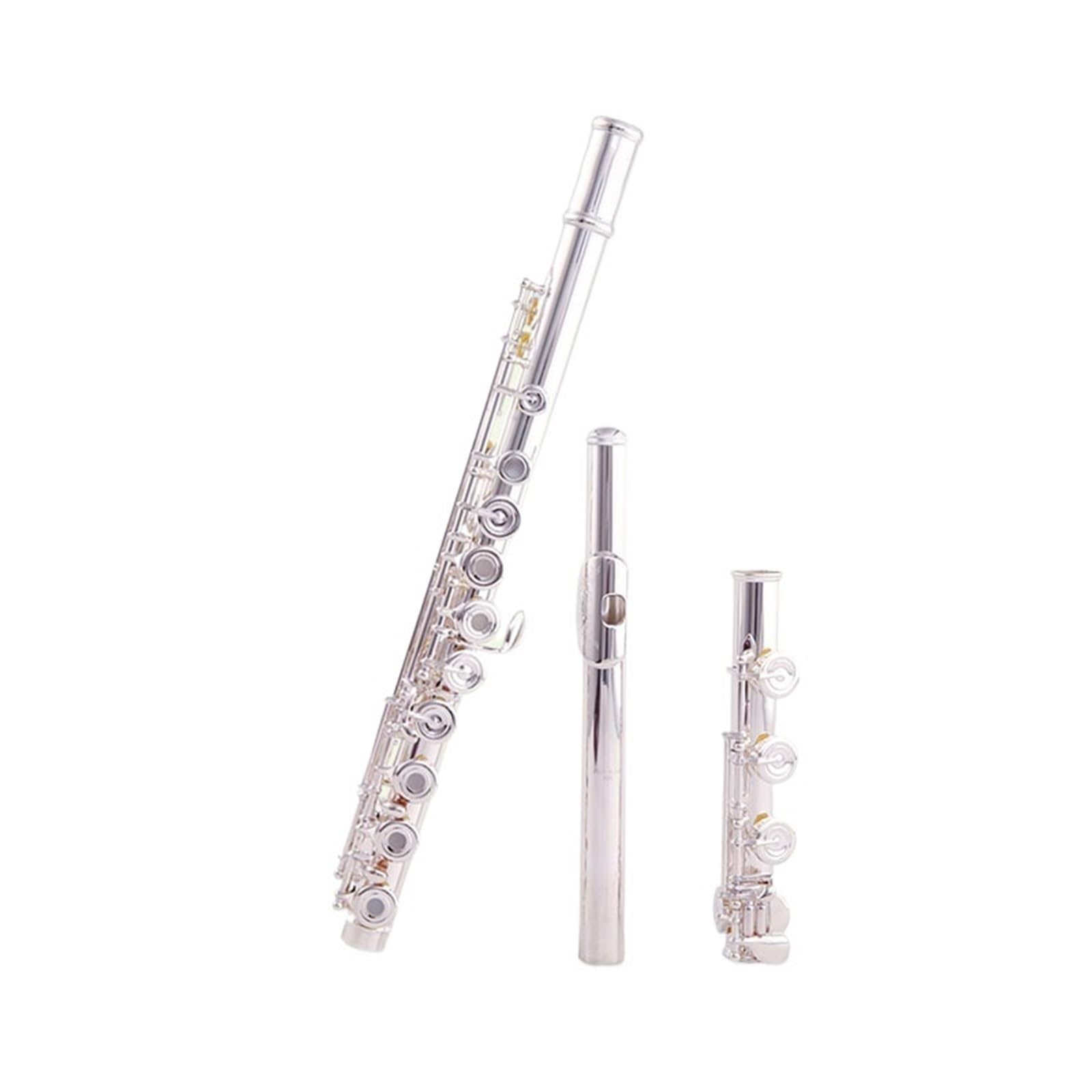 Flauto Da Studente Flauto Strumento In Argento 17 Fori Aperti(925 silver material)